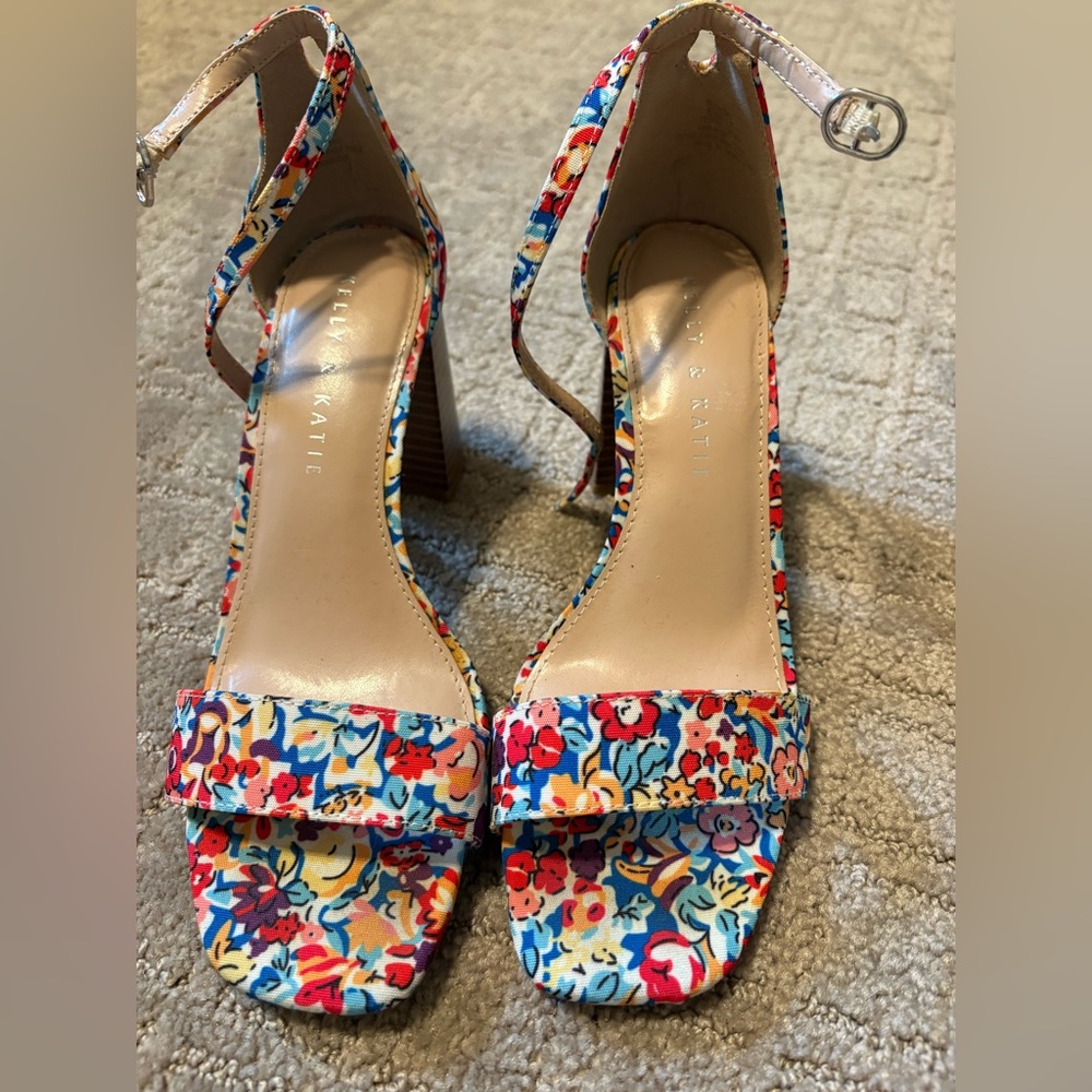 Kelly & Katie Multicolor Floral Heels